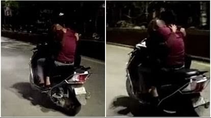 छत्तीसगढ़ में फिर 'बेशर्म इश्क': स्कूटी पर ही उमड़ आया प्यार, लड़की को गोद में बैठा लड़के ने किया रोमांस, शर्म की सारी हदें की पार... 1 lugdhaka ka gatha ma bthae shakhasa 1682657503 1 console corptech